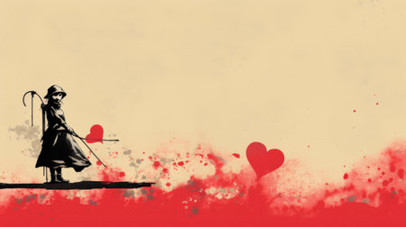 valentine's day background with copy space for your text.の素材