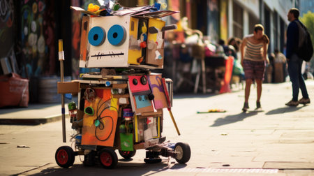 View of a street decoration in Seville, an emblematic city and the capital of the region of Andalusia, in the south of Spainの素材