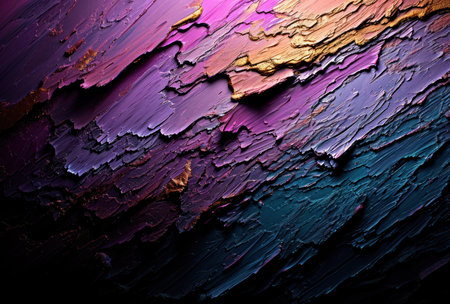 Abstract oil paint brushstrokes as multicolored background. Toned.の素材