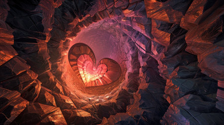 Abstract fractal. Fractal art background for creative design. Decoration for wallpaper, desktop, poster, cover booklet. Print for clothes, t-shirt. Creative illustration for designの素材