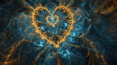 3D surreal illustration. Sacred geometry. Mysterious psychedelic relaxation pattern. Fractal abstract texture. Digital artwork graphic astrology magicの素材