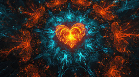 abstract fractal background a computer-generated 2D illustration, textureの素材