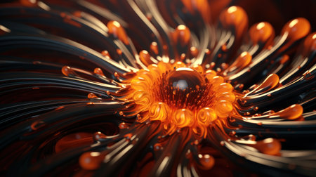 3d illustration of abstract geometric composition,digital art works. 3d rendering.の素材
