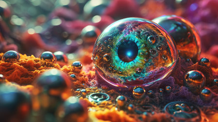 3D illustration of abstract fractal for creative design, art and entertainmentの素材
