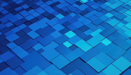 Abstract 3d rendering of geometric shapes. Reflective surface pattern.の素材