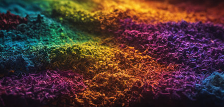Colorful abstract background of dust particles, close up. Selective focus.の素材