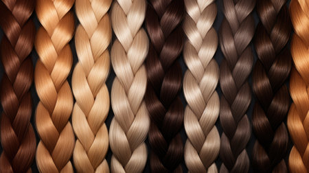 Highly quality braided hair texture in fashion style for graphic design or wallpaper.の素材