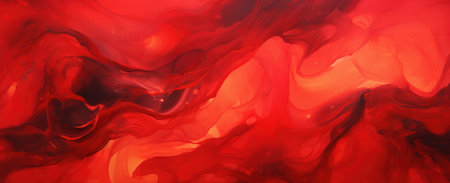 Marbled red abstract background. Liquid marble pattern. Fluid art.の素材