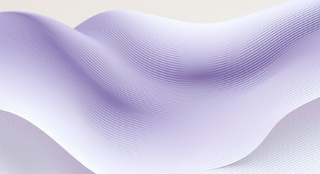 Abstract background of wavy lines in purple colors. 3d illustrationの素材