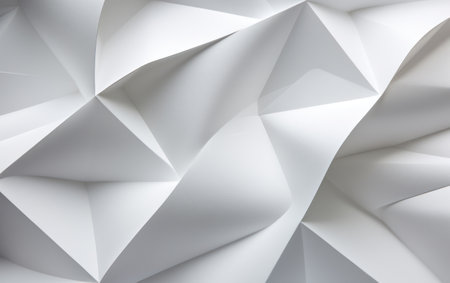 Abstract white origami background, 3d rendering. Computer digital drawing.の素材
