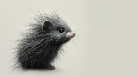 Hedgehog on a white background. Close-up photo.の素材