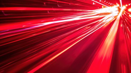abstract background of fast moving cars with high speed and light trailsの素材