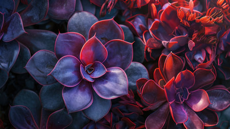 Succulent plant close up. Floral background. Nature conceptの素材