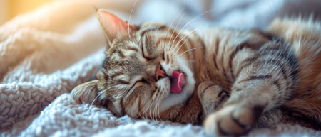 Monkey sitting on a branch with a bee. Vector illustration.の素材