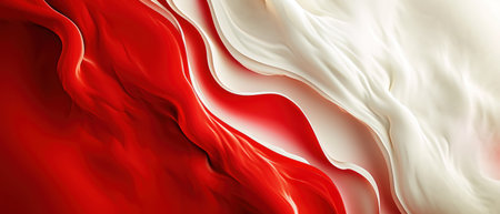 abstract background of red and white colors with some smooth lines in itの素材