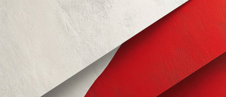 Abstract red and white background with copy space. 3d rendering.の素材