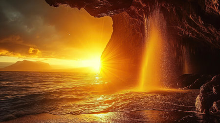 Beautiful seascape. Composition of nature. 3dの素材