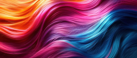 Abstract multicolored wavy background. Multicolored wavy texture.の素材