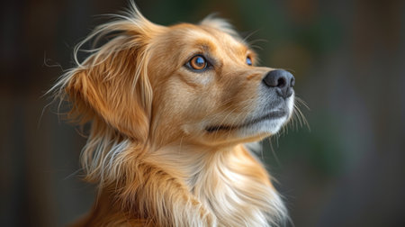 Portrait of a purebred dog. Close-up of a dog.の素材