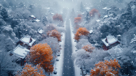 Beautiful winter landscape in south korea Daegwallyeong\\"\"\""の素材