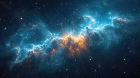 Galaxy and nebula. Abstract space background. 3D renderingの素材