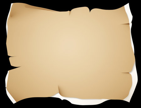 Old paper on a black background. Vector illustration. Eps 10.の素材