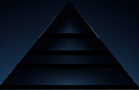 Abstract dark blue background with triangles, 3d rendering, computer digital illustration.の素材