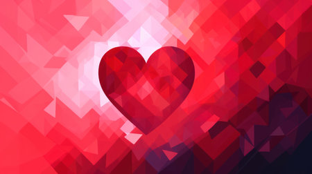 Valentine's day abstract background with heart. Vector illustration.の素材