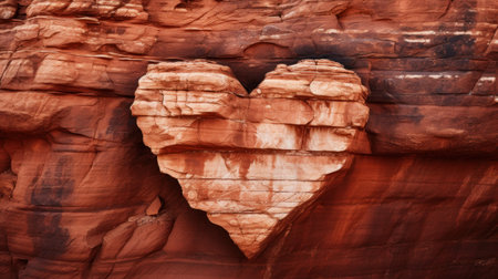 Heart shaped rock formation in Capitol Reef National Park, United States.の素材