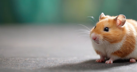 Hamster on a gray background. Hamster on a gray background.の素材