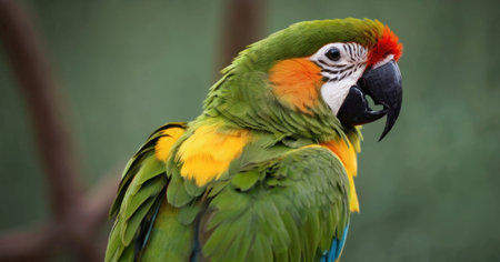 beautiful scarlet macaw (Ara ararauna)の素材
