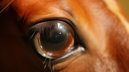 Eye of a thoroughbred dog close-up. Selective focus.の素材