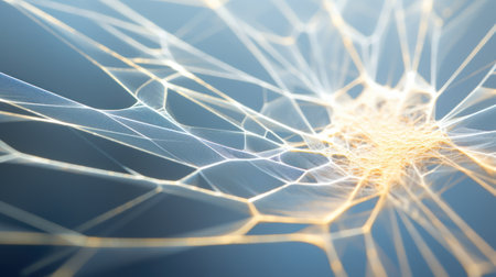 3d illustration of abstract digital technology background. Network connection structure.の素材