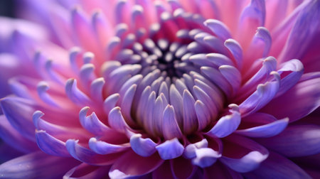 Purple chrysanthemum flower close-up macro photographyの素材