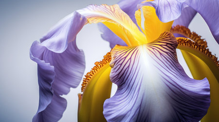 Beautiful iris flower close-up. Shallow depth of field.の素材