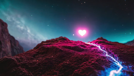 Valentine's day abstract background. 3d rendering, 3d illustration.の素材