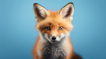 Cute pet rat on a blue background with a pink heart.の素材
