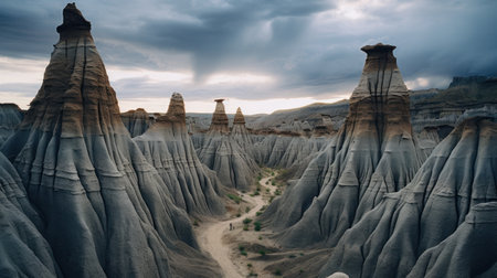 Bisti badlands in Cappadocia, Turkeyの素材
