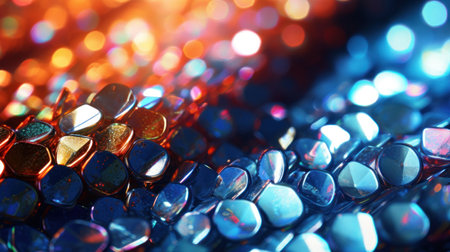 colorful beads close up macro shot, shallow DOF, abstract backgroundの素材