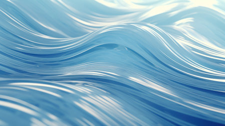 abstract blue background with smooth lines and waves, 3d render illustrationの素材
