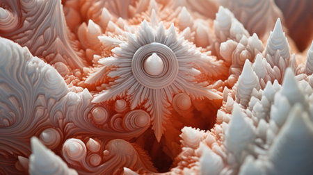 3d illustration of abstract geometric composition,digital art works. Computer generated graphics.の素材