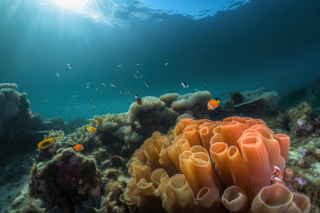 Tropical fish and coral reef in the Red Sea, Egyptの素材