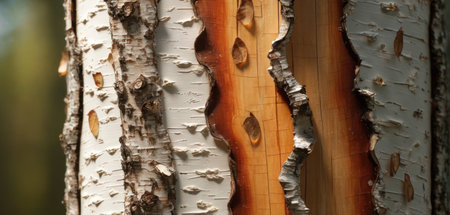 birch bark close-up. natural background. selective focusの素材