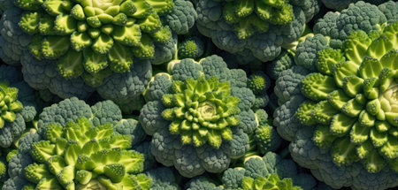 Cauliflower background. Top view. Flat lay. Nature.の素材