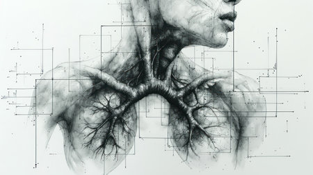 Human Body Anatomy ( Filtered image processed vintage effect. )の素材