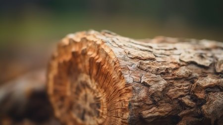 Close up of a tree stump in the forest. Selective focus.の素材