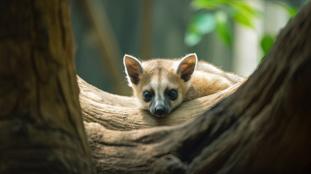 The ring-tailed lemur (Lemur catta)の素材