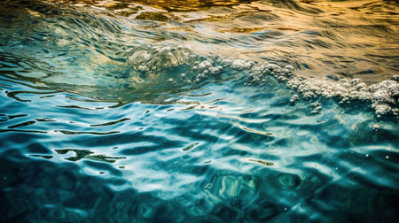 Close up of water surface in sea. Natural background. Toned.の素材