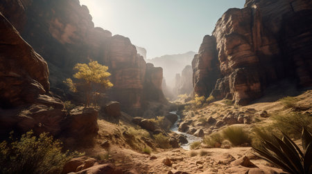 Wadi Rum desert in Jordan, Middle East. Beautiful landscape.の素材