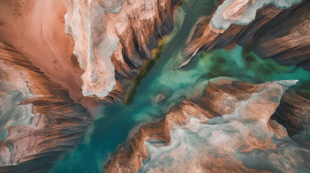 Horseshoe Bend in Utah, USA. 3d renderingの素材